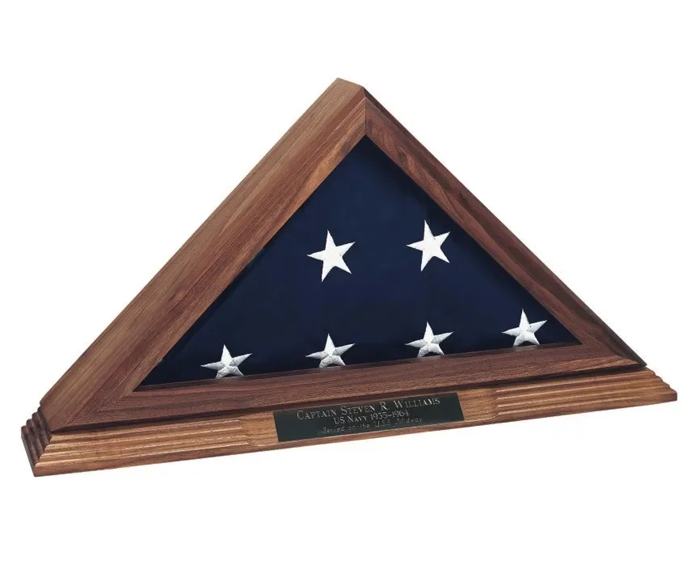 Walnut Burial Flag Case