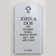 Memorial Plaque (Wallet Sized)